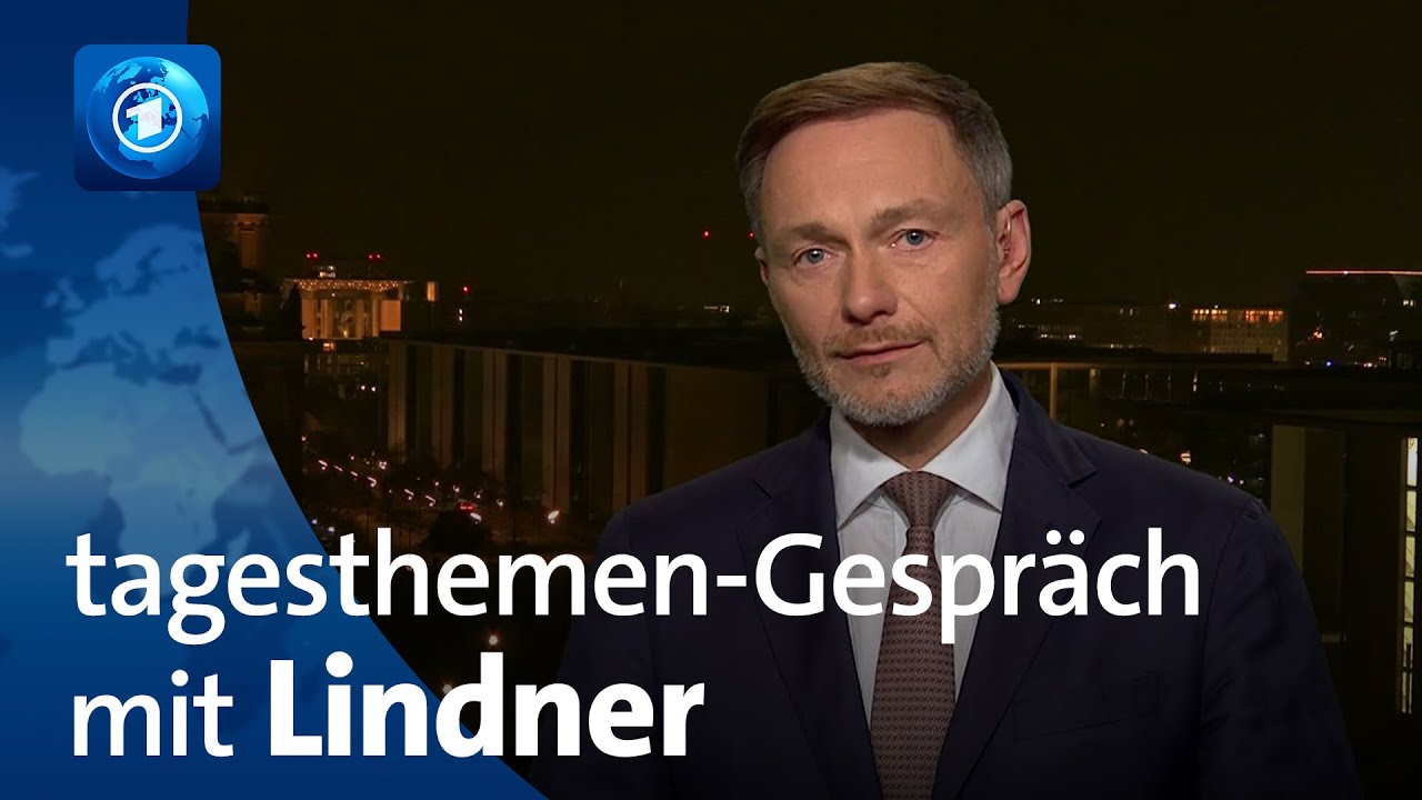 Lindner im Gespräch mit den tagesthemen