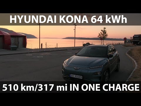 Hyundai Kona Electric 64 kWh (2018) range test video