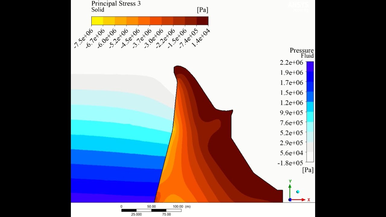 Structural response of a dam to Earthquake - Fluid Structure Interaction modeling