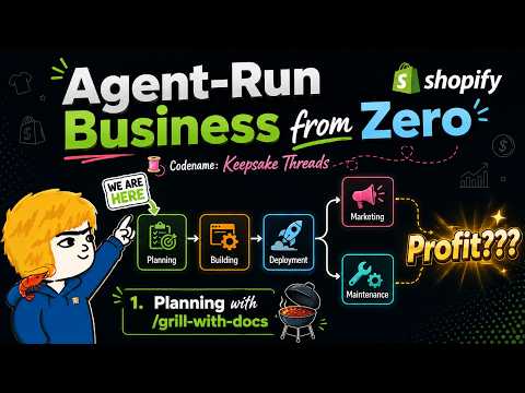 Agent-Run Business from Zero: 1. Planning with /grill-with-docs (Matt Pocock Skill)