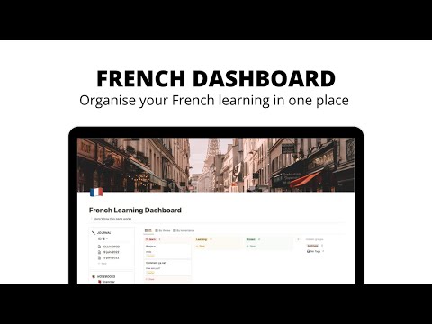 FRENCH DASHBOARD | Prototion | Buy Notion Template