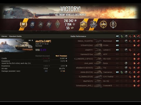 WOT - Charlemagne - 10 KILLS 5.1K DAMAGE POOL'S & ACE TANKER - World Of Tanks