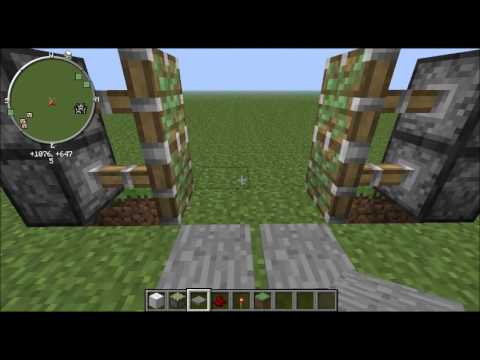 #2 Minecraft - Tutorial with redstone: how to make doors with pistons - by Ghost