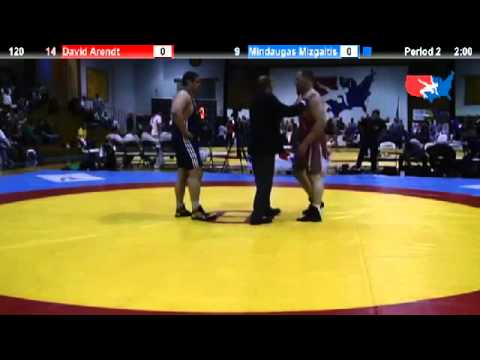 120 KG David Arendt (USA) vs Mindaugas Mizgaitis (LIT)