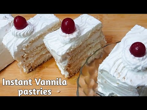 Instant Bread vannila pastries Recipe||Cake Recipe