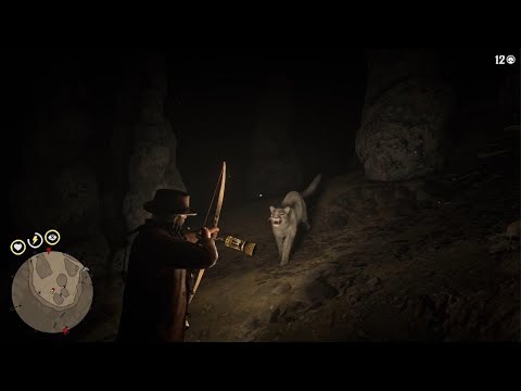 RDR2 - White Cougar in the cave with Winton Holmes!!😲
