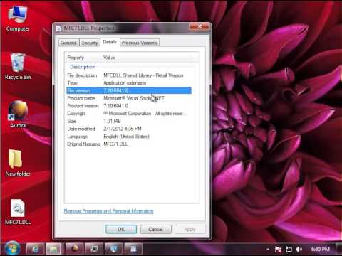 comment installer mfc71.dll