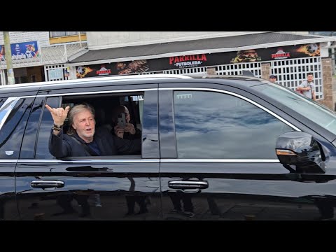 Video Paul McCartney arriving at El Campin Stadium in Bogota Colombia 2024
