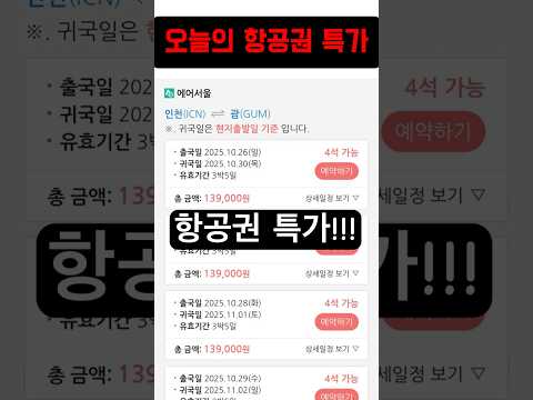 특가 항공권 기회: 지금 바로 잡아라!