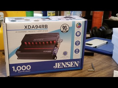 Jensen XDA94RB 4 Channel unboxing $99 Walmart amp