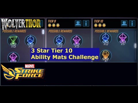 Marvel Strike Force - 3* Ability mats tier 10 Challenge