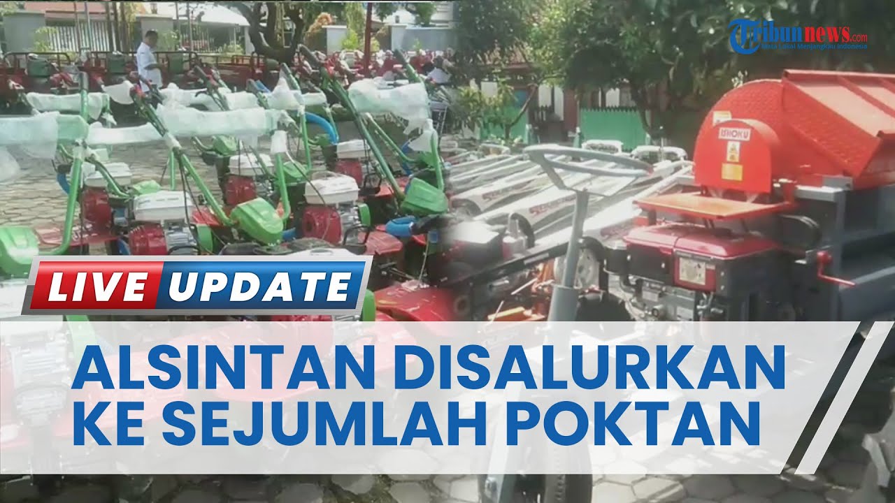 Bupati Klaten Salurkan Bantuan Beberapa Alsintan dari Puan Maharani ke Sejumlah Kelompok Tani