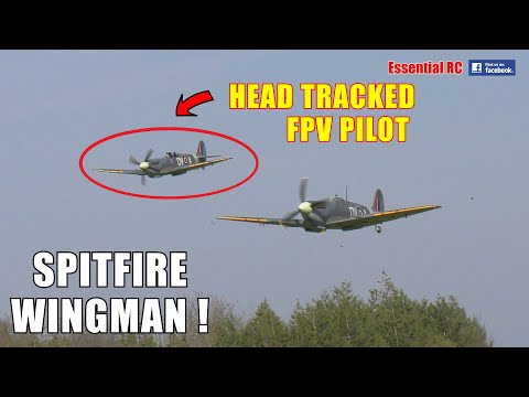 BRILLIANT !!! RC SPITFIRE WINGMAN | DOM'S FIRST FORMATION DUO FLIGHT | HEADTRACKED DJI FPV
