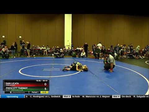 TB 8U 58-61 Prescott Theriot Scots Wrestling Club Vs Sam Licata Unattached