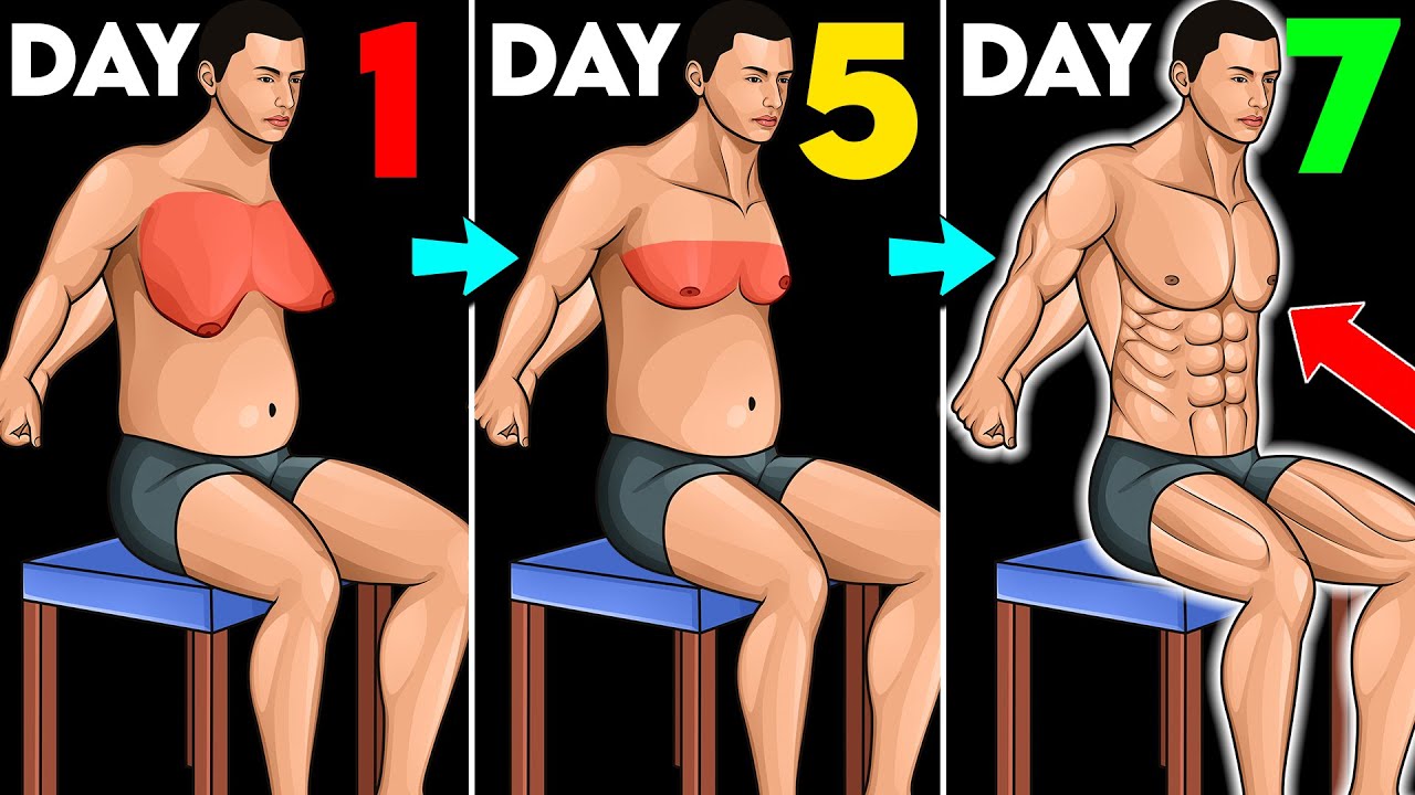 7 Min 7 Day 7 Beginner Chair Exercises For Chest Fat