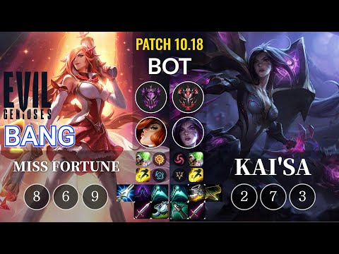 EG Bang Miss Fortune vs Kai'Sa Bot - KR Patch 10.18