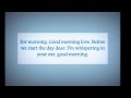 John Legend: Good Morning Lyrics