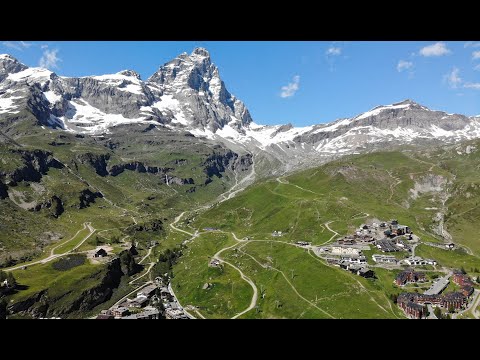 Rifugio Duca degli Abruzzi Cervinia, gita ad anello da Plan Maison. Drone 4K