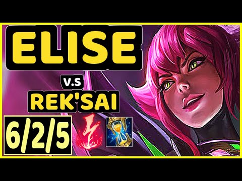 NJI (ELISE) vs REK'SAI - 6/2/5 KDA JUNGLE GAMEPLAY - EUW Ranked GRANDMASTER