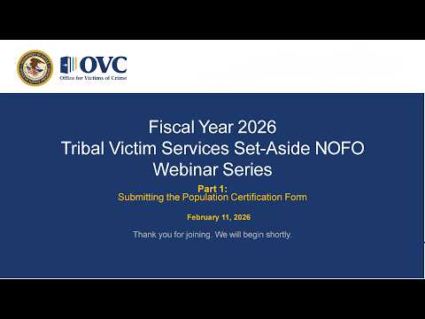 Tribal Victim Services Set-Aside | AI/AN Victim Services Resources