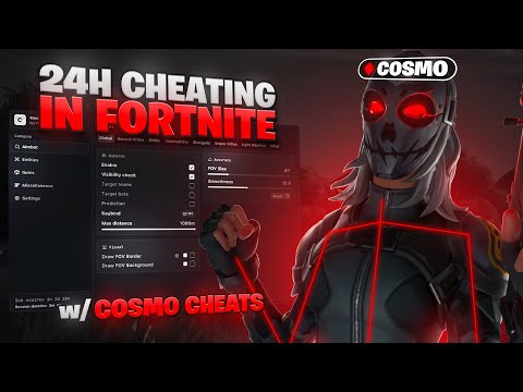Cheating in Fortnite for 24 HOURS straight with Cosmo Cheats...