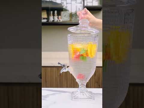 BÌNH NƯỚC THỦY TINH VÂN LƯỚI CÓ VÒI 3.3L CRISTA HOME – BÌNH ĐỰNG NƯỚC MÁT GIA ĐÌNH (MÃ 60204) video