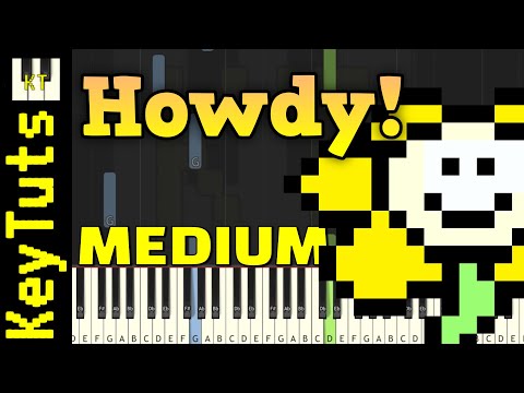 Howdy! [Undertale Yellow] - Medium Mode [Piano Tutorial] (Synthesia)