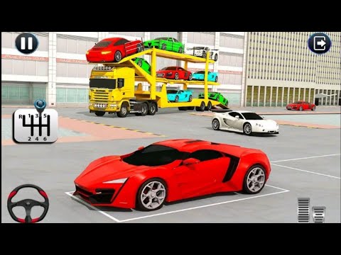 Transporting ATV Bike in Long Trailer Truck - Police Plane Transporter - Gameplay
