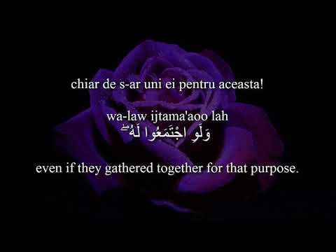 Holy Quran [22:73-77 Surat Al-Haj] with Romanian & English translation. Arabic transliteration.