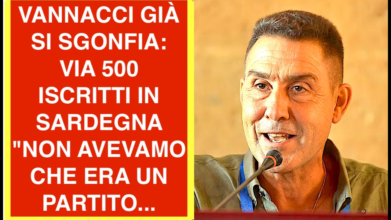 VANNACCI GIÀ SI SGONFIA: VIA 500 ISCRITTI IN SARDEGNA "NON AVEVAMO CHE ERA UN PARTITO...
