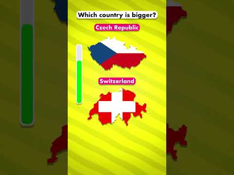 🌍 Czech Republic vs. Switzerland: Size Showdown! 🇨🇿🇨🇭 #Quiz #Country #Size