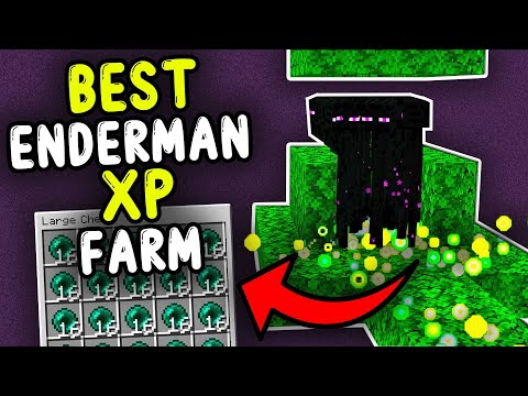 BEST Enderman XP Farm Minecraft Bedrock 1.21+!