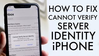 How To FIX "Cannot Verify Server Identity" On iPhone! (2021)