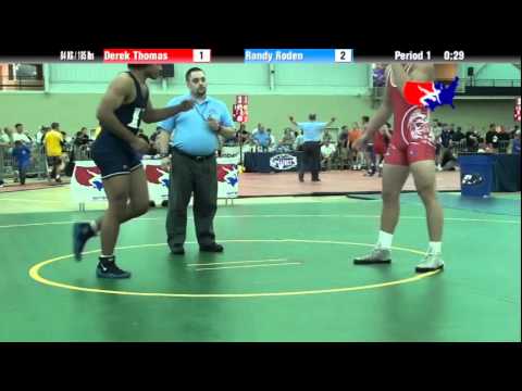 University Nat`ls FS  84 KG / 185 lbs: Derek Thomas vs. Randy Roden