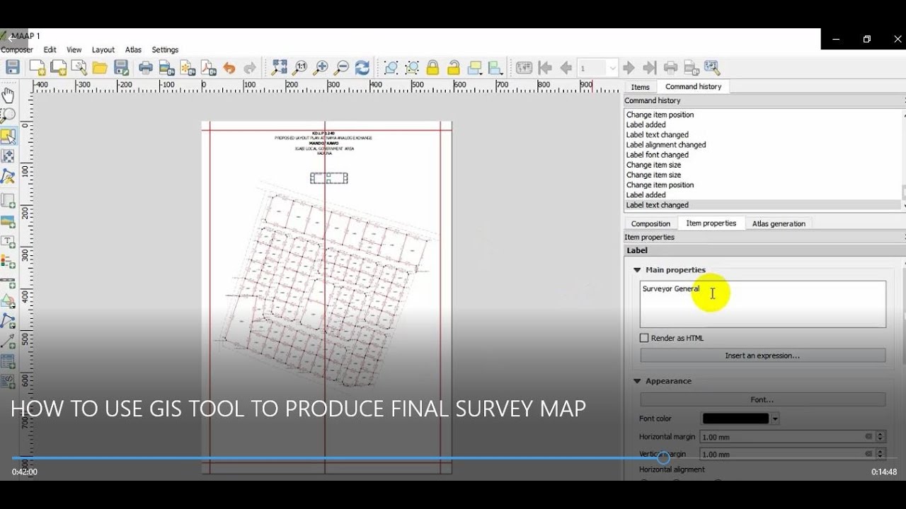 HOW TO USE GIS TOOL (QGIS) WITH PYTHON CODE TO PRODUCE FINAL SURVEY MAP