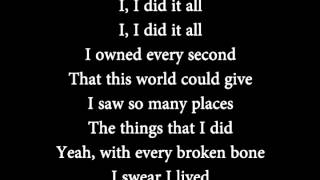 OneRepublic - I Lived lyrics