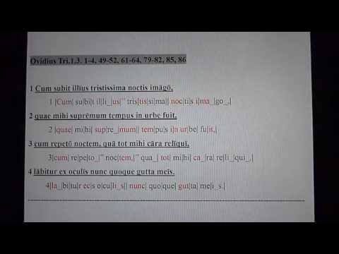 Ovidius Tristitia 1.3. 1-4, 49-52, 61-64, 79-82, 85, 86