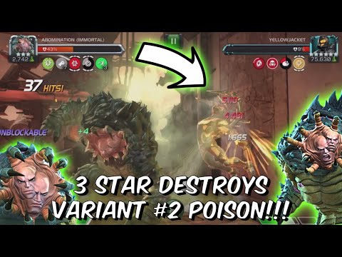 3 Star Immortal Abomination DESTROYS Variant #2 Poison Chapter!!! - Marvel Contest of Champions