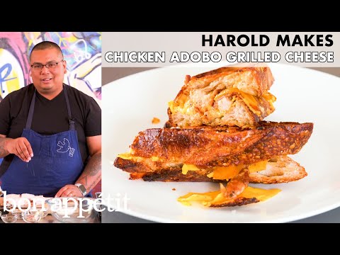 Harold Makes Grilled Cheese with Chicken Adobo | From the Home Kitchen | Bon Appétit