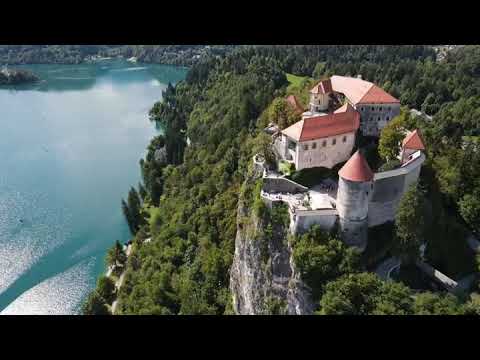 Bled Castle with the island in the background - Slovenia