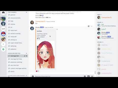 Mudae Bot Discord Marriage Commands Tutorial