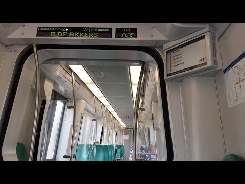 RET Metro Type SG3 (5636) rit op Lijn B richting De Akkers tussen Hesseplaats & Graskruid