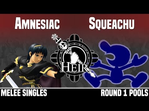 Heir 4 - Amnesiac (Marth) vs Squeachu (Mr Game & Watch) - MELEE SINGLES - ROUND 1 POOLS