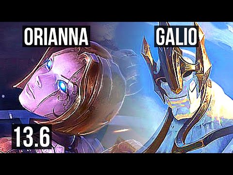 ORIANNA vs GALIO (MID) | 11/0/9, Legendary, 500+ games | KR Diamond | 13.6