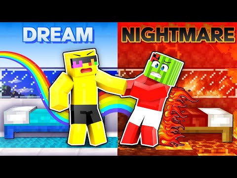 DREAM vs NIGHTMARE House Battle In Minecraft!