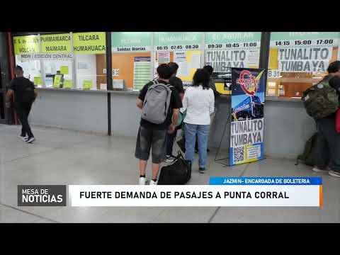 Jujeños a Punta Corral: alta demanda de viajes a Tumbaya y Tunalito
