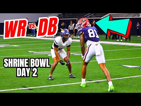 "Quit Holding!" WR vs DB 1-on-1 Shrine Bowl Practice Day 2