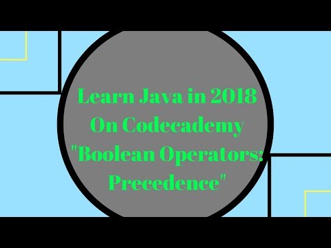 Learn Java In 2018 Boolean Operators Learn Java On Codecademy