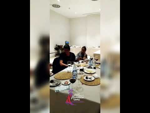 Festival internacional Flamenco Romí Ciudad de la Laguna,  cena con la Tia Remedios Amaya