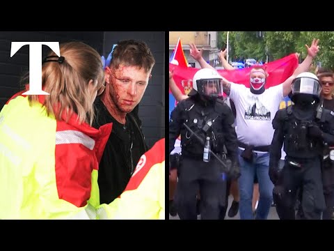 Football fans in violent clashes before England-Serbia match